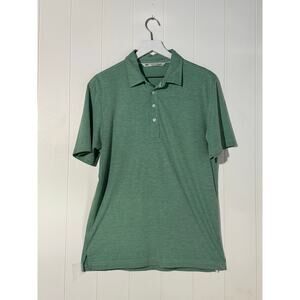 Travis Mathew · Medium · Pima Cotton/Poly Polo · Light Green Logo Short-Sleeve